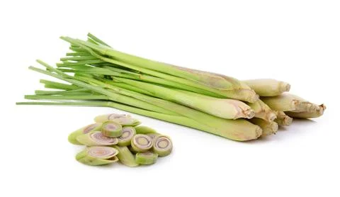 Lemon grass on white background Stock Photos