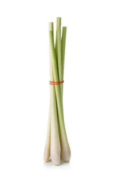 Lemon grass on white background Stock Photos