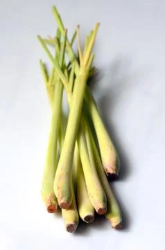 Lemon Grass on wood background Stock Photos