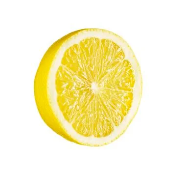 Lemon half on white background. Stock Photos