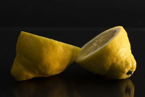 Lemon Halves Close-Up Stock Photos
