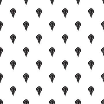 Lemon ice cream pattern vector seamless Illustrazione stock