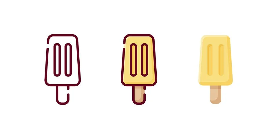 Lemon ice pop vector icon 库存插图