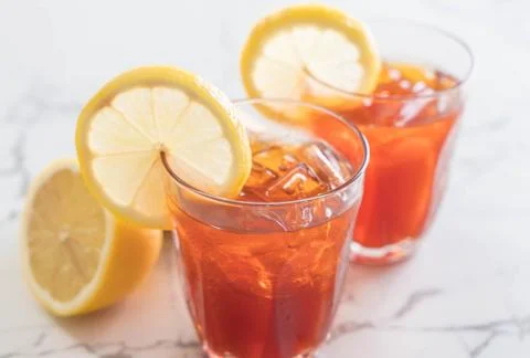 Lemon iced tea Stock Photos
