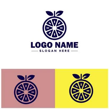 Lemon icon Citron Lime Yellow fruit flat logo sign symbol editable vector Stock Illustration