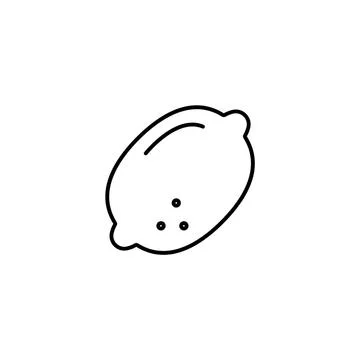 Lemon icon element of fruit icon for mobile concept and web apps. Thin line l Illustrazione stock