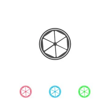 Lemon icon flat. Stock-Illustration