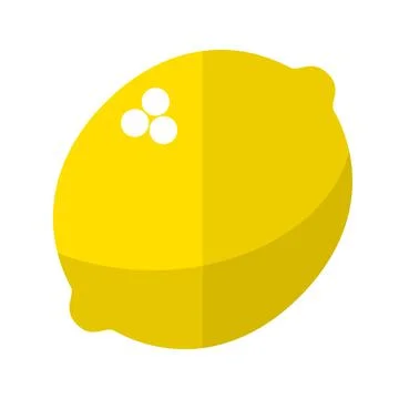 Lemon icon flat vector. Citrus fruit Stock Illustration