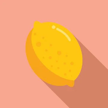 Lemon icon flat vector. Eco farm Illustrazione stock