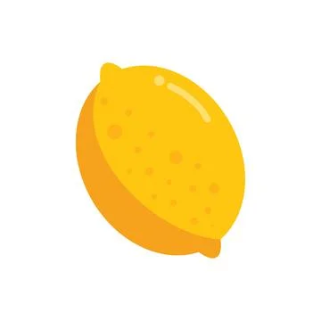 Lemon icon flat vector. Eco farm Stock Illustration