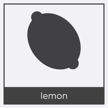 Lemon icon isolated on white background Stock Illustration