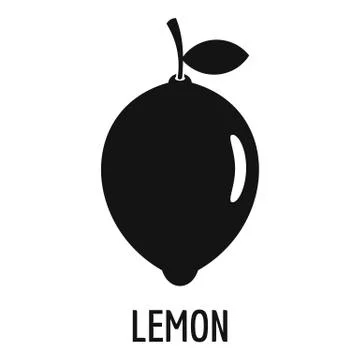 Lemon icon, simple style. Stock Illustration
