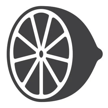 Lemon icon vector, Citrus filled flat sign 스톡 일러스트