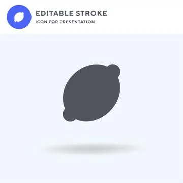 Lemon icon vector, filled flat sign, solid pictogram isolated on white, logo  Illustrazione stock