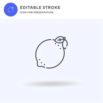Lemon icon vector, filled flat sign, solid pictogram isolated on white, logo Illustrazione stock