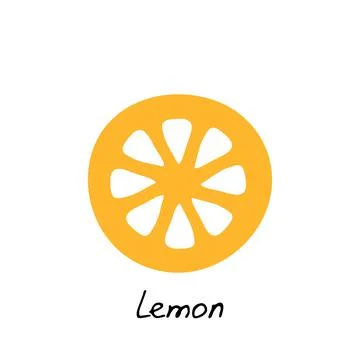 Lemon icon for web and print. Fruit sign. Citrus symbol. Vector illustration Stock Illustration