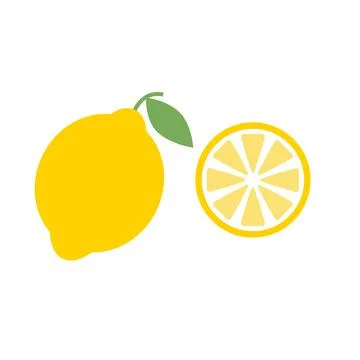 Lemon icon on white background. flat style. lemon fruits sign. lime symbol. Stock Illustration