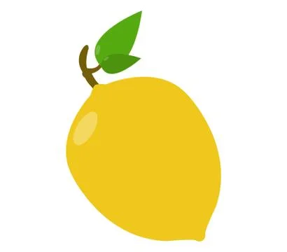 Lemon icon on white background Stock Illustration