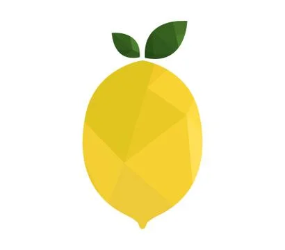 Lemon icon on white background Stock Illustration