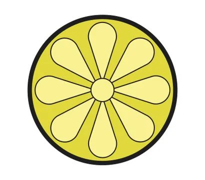 Lemon icon on white background Stock Illustration