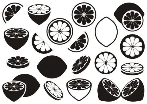 Lemon icons Illustration