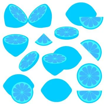 Lemon icons Stockillustratie