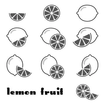 Lemon icons Stock Illustration