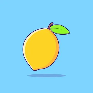 Lemon Illustration Icon Fruit Object clipart lemon cartoon Stock Illustration