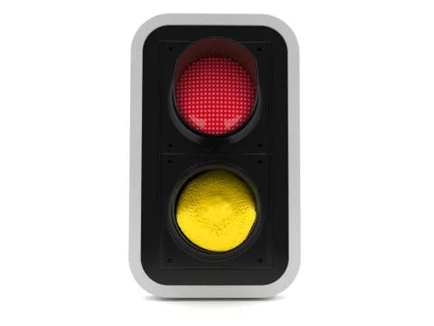 Lemon inside red traffic light Stock Illustration
