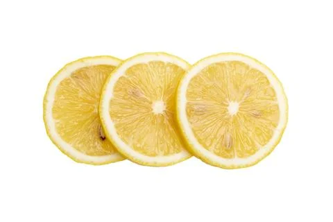 Lemon isolate on white. Lemon fruit whole and a half with leaves. Side view.. Stock Photos