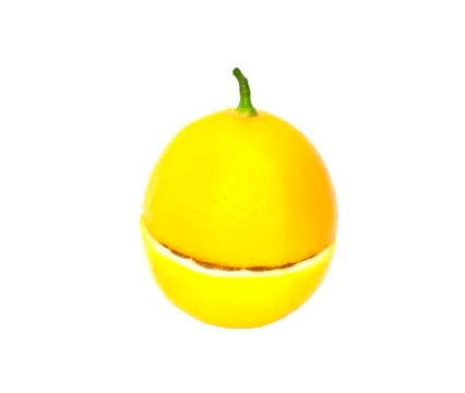 Lemon isolated on white background with copy space Stock Photos