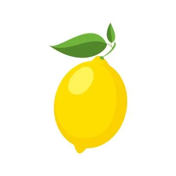 Lemon is isolated on a white background. Stock Illustration