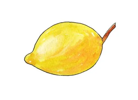 Lemon isolated on a white background. Stock Illustration