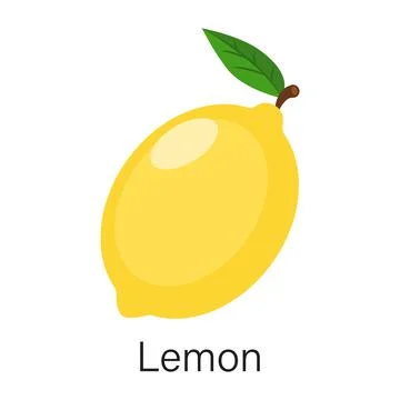 Lemon isolated on white background Stock Illustration