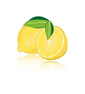 Lemon isolated on white background. Stock Illustration