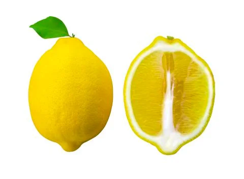 Lemon isolated on white background - Image Stock Photos