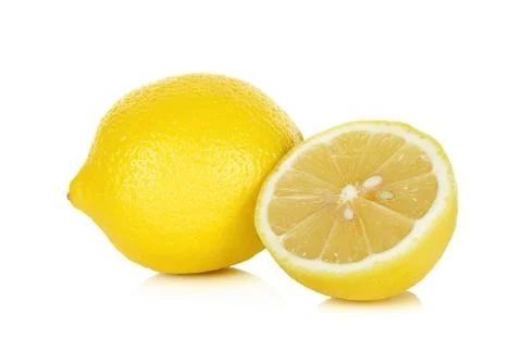 Lemon isolated on the white background Stock Photos