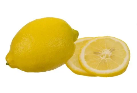 Lemon isolated on white background Stock Photos