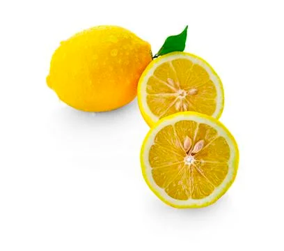Lemon isolated on white background. Stock Photos