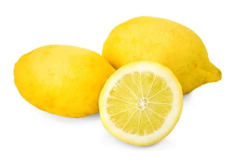 Lemon isolated on white background Stock Photos