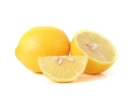 Lemon isolated on white background Stock Photos