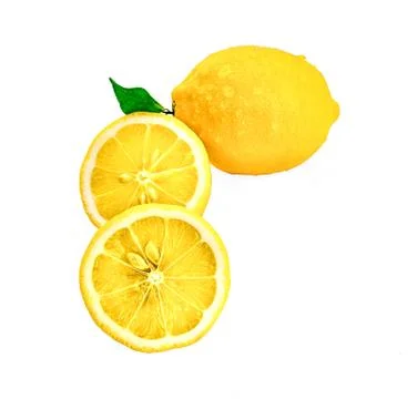Lemon isolated on white background Stock Photos