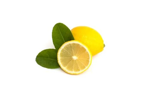 Lemon isolated on white background Stock Photos