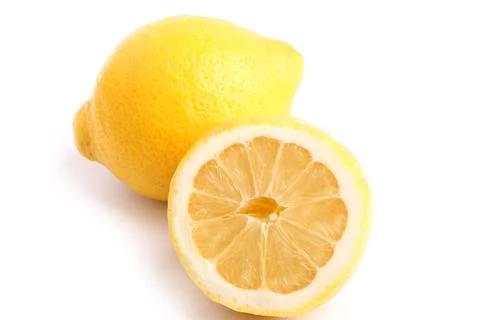 Lemon isolated on white background Stock Photos