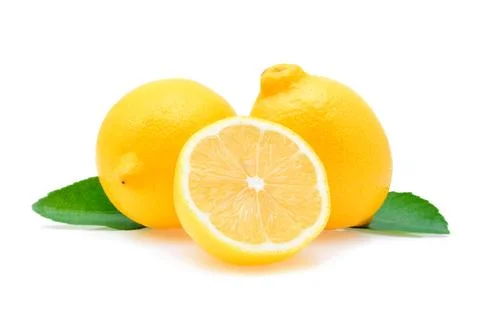 Lemon isolated on white background Stock Photos