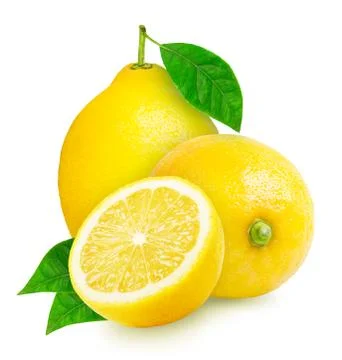 Lemon isolated on white Stock Photos