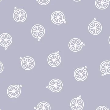 Lemon juice add line vector seamless pattern イラスト素材