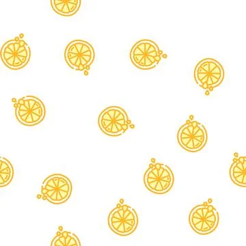 Lemon juice add vector seamless pattern Stock Illustration
