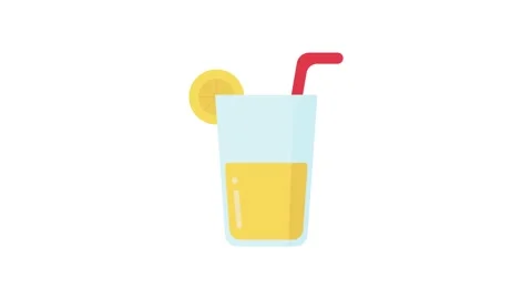 Lemon Juice icon animation for motion graphics. Foods and Drinks Icons Stock Footage 147990701