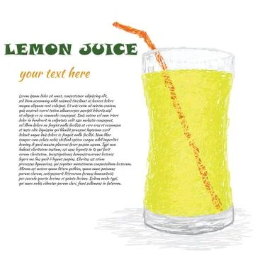 Lemon juice Stock Illustration